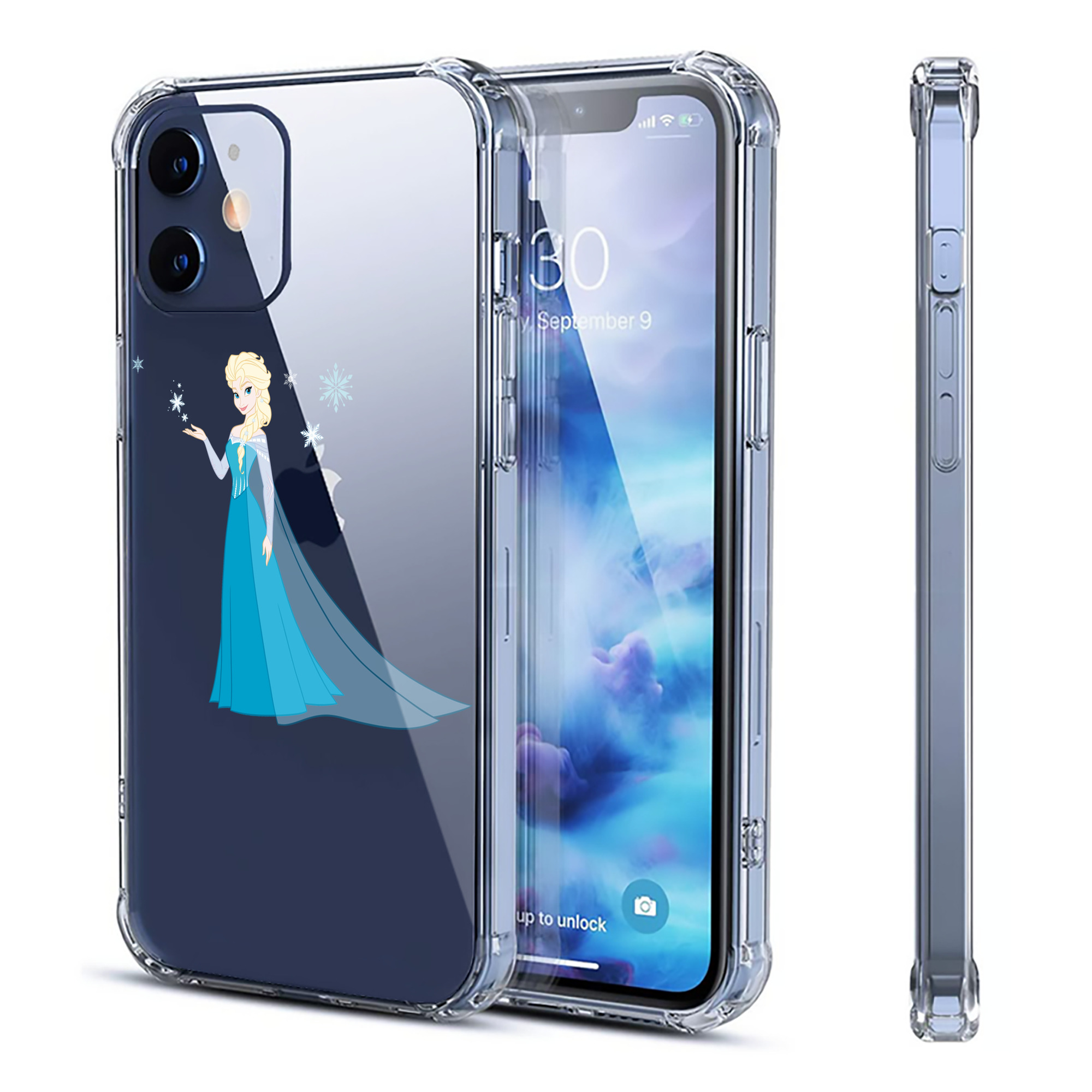 （画像用） アナと雪の女王 アンナ エルサ Frozen Anna Elsa 【iPhone 12シリーズ対応】透明スマホケース（クリアソフトケース）
